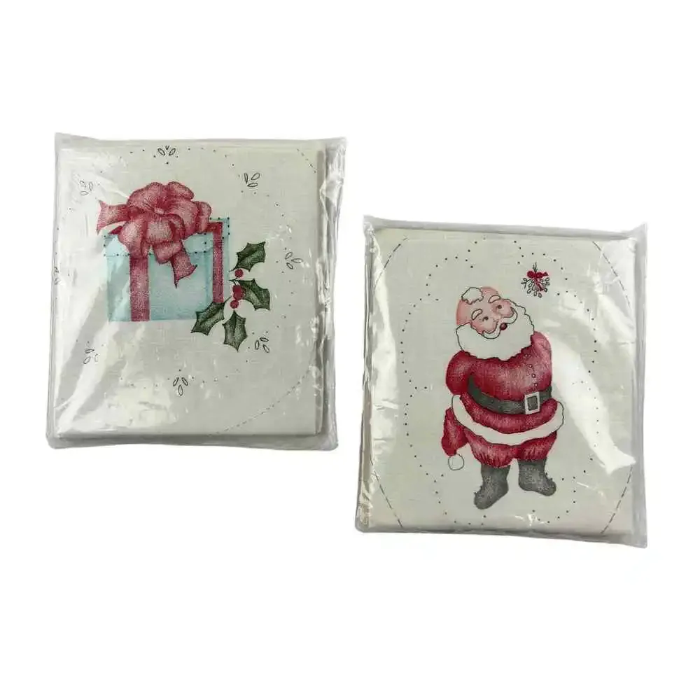 CATHY NEEDLECRAFT Candlewicking Ornament Kits Santa Christmas Gift 7096 7097
